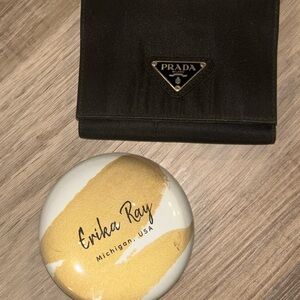 Prada Nylon Black Trifold Wallet